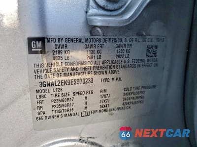 Zdjęcie 13 z 15 samochodu: 2014 CHEVROLET CAPTIVA LS VIN:3GNAL2EK9ES570233 - miniatura