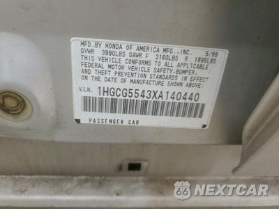 Zdjęcie 13 z 13 samochodu: 1999 HONDA ACCORD LX VIN:1HGCG5543XA140440 - miniatura