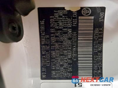 Zdjęcie 12 z 12 samochodu: 2018 TOYOTA CAMRY L VIN:4T1B11HK4JU103364 - miniatura