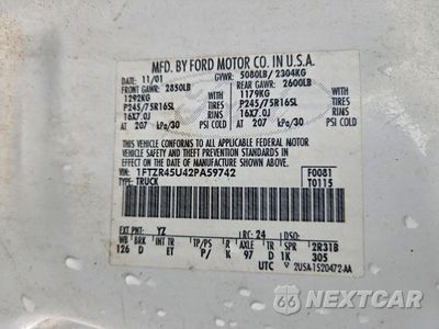 Zdjęcie 12 z 12 samochodu: 2002 FORD RANGER SUPER CAB VIN:1FTZR45U42PA59742 - miniatura