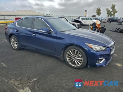 Czwarte zdjęcie samochodu z boku: 2021 INFINITI Q50 LUXE VIN:JN1EV7BPXMM702158 - miniatura
