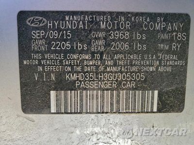 Zdjęcie 12 z 12 samochodu: 2016 HYUNDAI ELANTRA GT VIN:KMHD35LH3GU305305 - miniatura