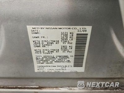 Zdjęcie 23 z 24 samochodu: 2010 NISSAN TITAN XE VIN:1N6BA0EK2AN305825 - miniatura