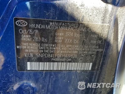 Zdjęcie 12 z 12 samochodu: 2019 HYUNDAI ELANTRA SEL VIN:5NPD84LF0KH419828 - miniatura
