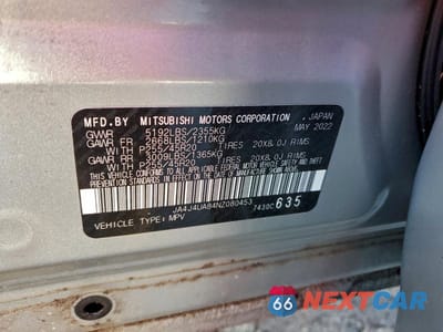 Zdjęcie 14 z 14 samochodu: 2022 MITSUBISHI OUTLANDER SE VIN:JA4J4UA84NZ080453 - miniatura