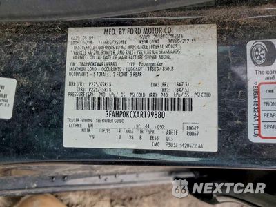 Zdjęcie 12 z 12 samochodu: 2010 FORD FUSION SPORT VIN:3FAHP0KCXAR199880 - miniatura