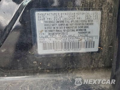 Zdjęcie 12 z 12 samochodu: 2019 NISSAN SENTRA S VIN:3N1AB7AP3KY255112 - miniatura
