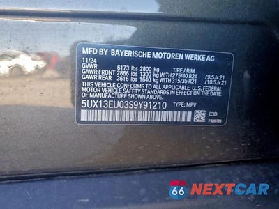 Zdjęcie 13 z 13 samochodu: 2025 BMW X5 SDRIVE 40I VIN:5UX13EU03S9Y91210 - miniatura