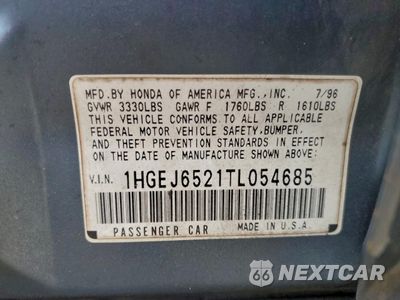 Zdjęcie 12 z 12 samochodu: 1996 HONDA CIVIC DX VIN:1HGEJ6521TL054685 - miniatura