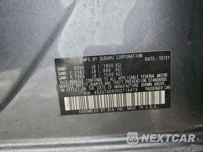 Zdjęcie 12 z 12 samochodu: 2022 SUBARU IMPREZA PREMIUM VIN:4S3GTAD6XN3714413 - miniatura