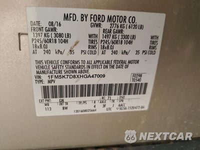 Zdjęcie 12 z 14 samochodu: 2017 FORD EXPLORER XLT VIN:1FM5K7D8XHGA47009 - miniatura
