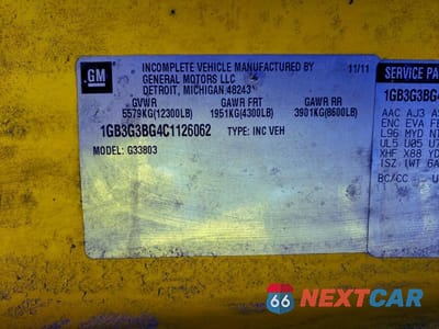 Zdjęcie 10 z 10 samochodu: 2012 CHEVROLET EXPRESS SCHOOL BUS VIN:1GB3G3BG4C1126062 - miniatura