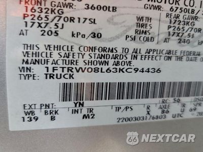 Zdjęcie 12 z 12 samochodu: 2003 FORD F150 SUPERCREW VIN:1FTRW08L63KC94436 - miniatura