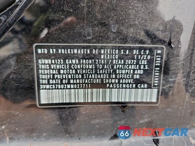 Zdjęcie 13 z 14 samochodu: 2021 VOLKSWAGEN JETTA S VIN:3VWC57BU2MM027711 - miniatura