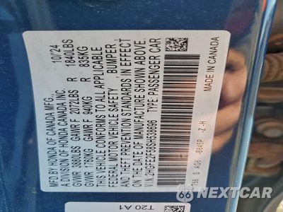 Zdjęcie 12 z 13 samochodu: 2025 HONDA CIVIC SPORT VIN:2HGFE2F58SH538696 - miniatura