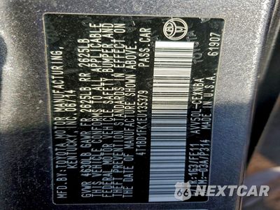 Zdjęcie 12 z 12 samochodu: 2014 TOYOTA CAMRY HYBRID VIN:4T1BD1FK1EU135379 - miniatura