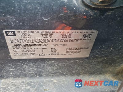 Zdjęcie 12 z 12 samochodu: 2017 CHEVROLET SILVERADO K1500 4WD 2LT VIN:3GCUKREC2HG504057 - miniatura