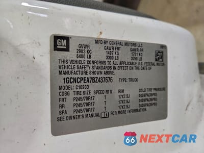 Zdjęcie 12 z 12 samochodu: 2011 CHEVROLET SILVERADO C1500 VIN:1GCNCPEA7BZ437676 - miniatura