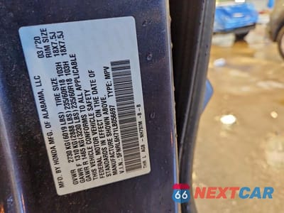 Zdjęcie 13 z 13 samochodu: 2020 HONDA ODYSSEY EXL VIN:5FNRL6H71LB056697 - miniatura