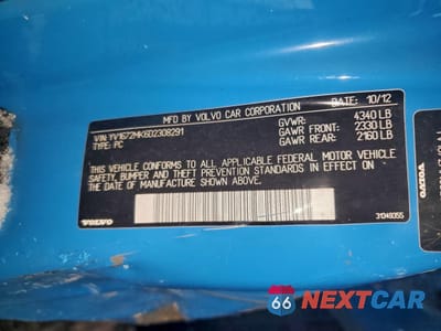 Zdjęcie 12 z 12 samochodu: 2013 VOLVO C30 T5 VIN:YV1672MK6D2308291 - miniatura