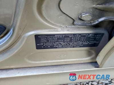 Zdjęcie 12 z 13 samochodu: 2004 HYUNDAI SONATA GLS VIN:KMHWF35H04A957152 - miniatura
