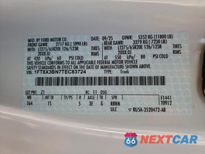 Zdjęcie 13 z 14 samochodu: 2026 FORD F350 SUPER DUTY VIN:1FT8X3BN7TEC83724 - miniatura