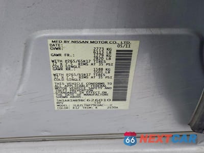 Zdjęcie 14 z 14 samochodu: 2011 NISSAN PATHFINDER S VIN:5N1AR1NB9BC626010 - miniatura