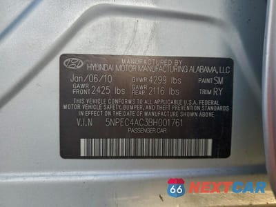 Zdjęcie 12 z 12 samochodu: 2011 HYUNDAI SONATA SE VIN:5NPEC4AC3BH001761 - miniatura