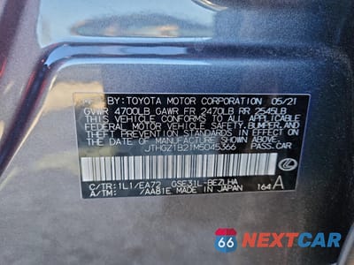 Zdjęcie 12 z 12 samochodu: 2021 LEXUS IS 350 F SPORT VIN:JTHGZ1B21M5045366 - miniatura