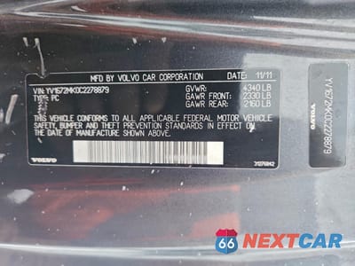 Zdjęcie 12 z 12 samochodu: 2012 VOLVO C30 T5 VIN:YV1672MK0C2278879 - miniatura