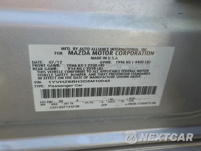Zdjęcie 13 z 13 samochodu: 2013 MAZDA 6 SPORT VIN:1YVHZ8BH3D5M10045 - miniatura