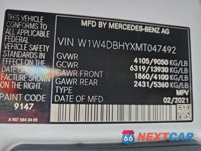 Zdjęcie 13 z 13 samochodu: 2021 MERCEDES-BENZ SPRINTER 2500 VIN:W1W4DBHYXMT047492 - miniatura