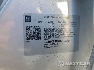 Zdjęcie 12 z 13 samochodu: 2018 CHEVROLET CRUZE LS VIN:1G1BC5SM8J7192234 - miniatura
