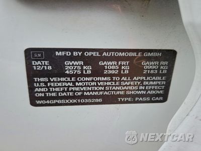 Zdjęcie 13 z 13 samochodu: 2019 BUICK REGAL ESSENCE VIN:W04GP6SXXK1035286 - miniatura
