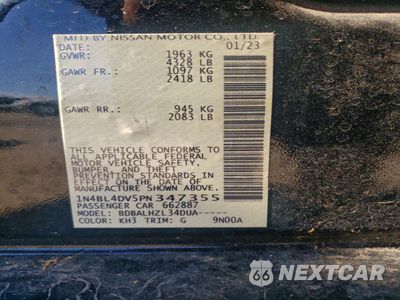 Zdjęcie 12 z 13 samochodu: 2023 NISSAN ALTIMA SV VIN:1N4BL4DV5PN347355 - miniatura