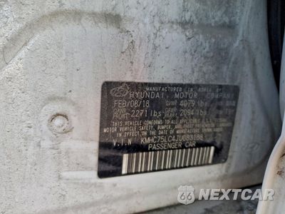 Zdjęcie 12 z 12 samochodu: 2018 HYUNDAI IONIQ SEL VIN:KMHC75LC4JU083188 - miniatura