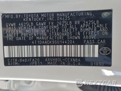 Zdjęcie 12 z 13 samochodu: 2025 TOYOTA CAMRY XSE VIN:4T1DAACK9SU144204 - miniatura