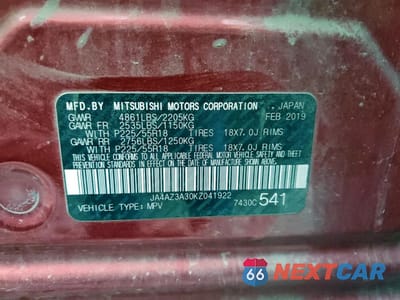 Zdjęcie 13 z 14 samochodu: 2019 MITSUBISHI OUTLANDER SE VIN:JA4AZ3A30KZ041922 - miniatura