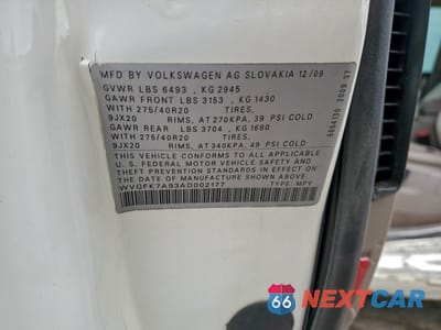 Zdjęcie 12 z 12 samochodu: 2010 VOLKSWAGEN TOUAREG TDI VIN:WVGFK7A93AD002177 - miniatura
