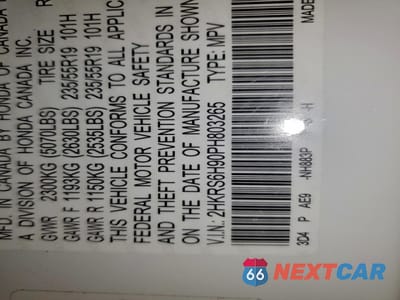 Zdjęcie 14 z 14 samochodu: 2023 HONDA CR-V SPORT TOURING VIN:2HKRS6H90PH803265 - miniatura