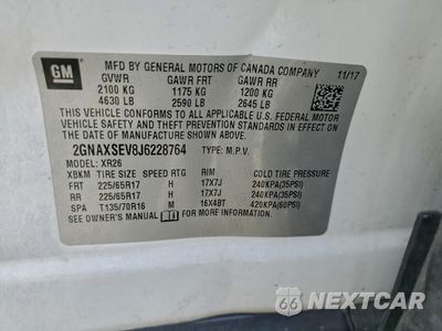 Zdjęcie 13 z 14 samochodu: 2018 CHEVROLET EQUINOX LT VIN:2GNAXSEV8J6228764 - miniatura