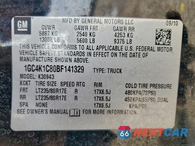 Zdjęcie 12 z 14 samochodu: 2011 CHEVROLET SILVERADO K3500 LTZ VIN:1GC4K1C80BF141329 - miniatura