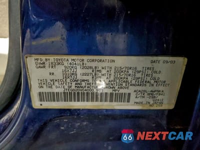 Zdjęcie 13 z 13 samochodu: 2004 TOYOTA RAV4 VIN:JTEGD20V040007865 - miniatura