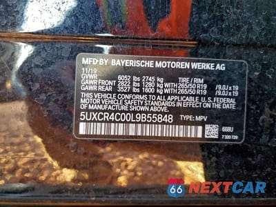 Zdjęcie 13 z 13 samochodu: 2020 BMW X5 SDRIVE 40I VIN:5UXCR4C00L9B55848 - miniatura