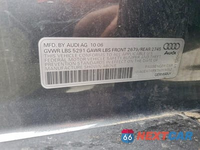 Zdjęcie 12 z 12 samochodu: 2007 AUDI A6 S-LINE QUATTRO VIN:WAUEH74F97N059452 - miniatura