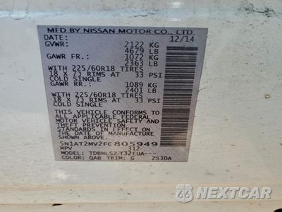 Zdjęcie 13 z 13 samochodu: 2015 NISSAN ROGUE S VIN:5N1AT2MV2FC805949 - miniatura