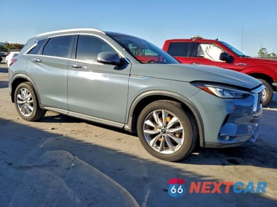 Czwarte zdjęcie samochodu z boku: 2022 INFINITI QX50 ESSENTIAL VIN:3PCAJ5CA3NF109564 - miniatura