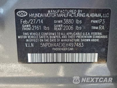Zdjęcie 12 z 12 samochodu: 2014 HYUNDAI ELANTRA SE VIN:5NPDH4AEXEH497483 - miniatura