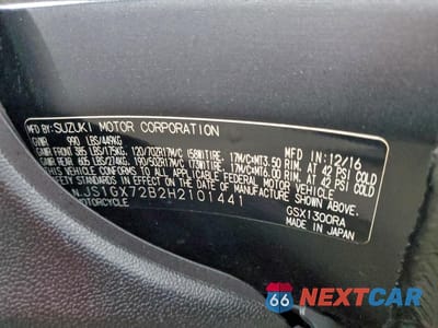 Zdjęcie 9 z 10 samochodu: 2017 SUZUKI GSX1300 RA VIN:JS1GX72B2H2101441 - miniatura