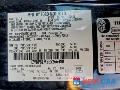 Zdjęcie 13 z 13 samochodu: 2014 FORD MUSTANG VIN:1ZVBP8EM5E5266488 - miniatura